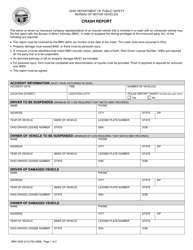 Form BMV3303 Crash Report - Ohio