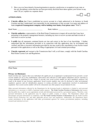 Form DOC290 Property Manager-In-charge License Application - South Carolina, Page 2