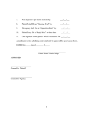[proposed] Scheduling Order in an Administrative Case Under Ducivr 7-4 - Utah, Page 2