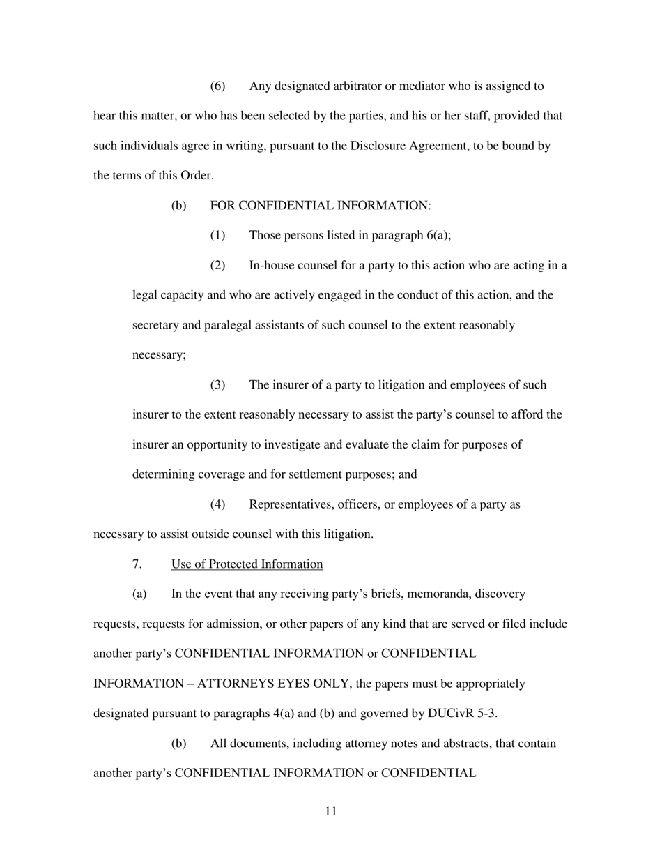 Standard Protective Order - Utah, Page 11