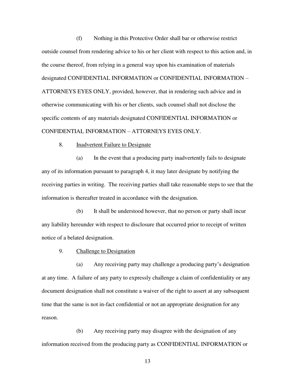 Standard Protective Order - Utah, Page 13