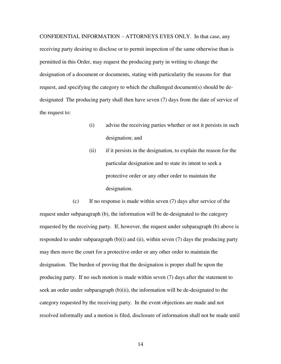 Standard Protective Order - Utah, Page 14