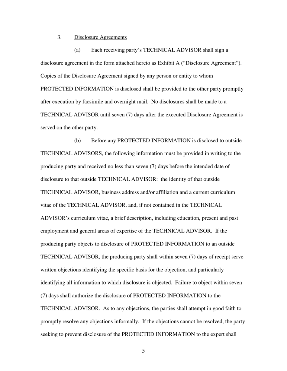 Standard Protective Order - Utah, Page 5