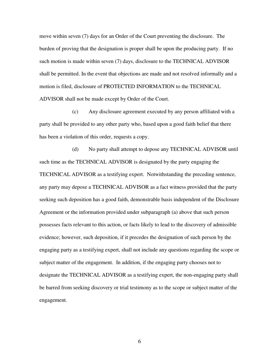 Standard Protective Order - Utah, Page 6