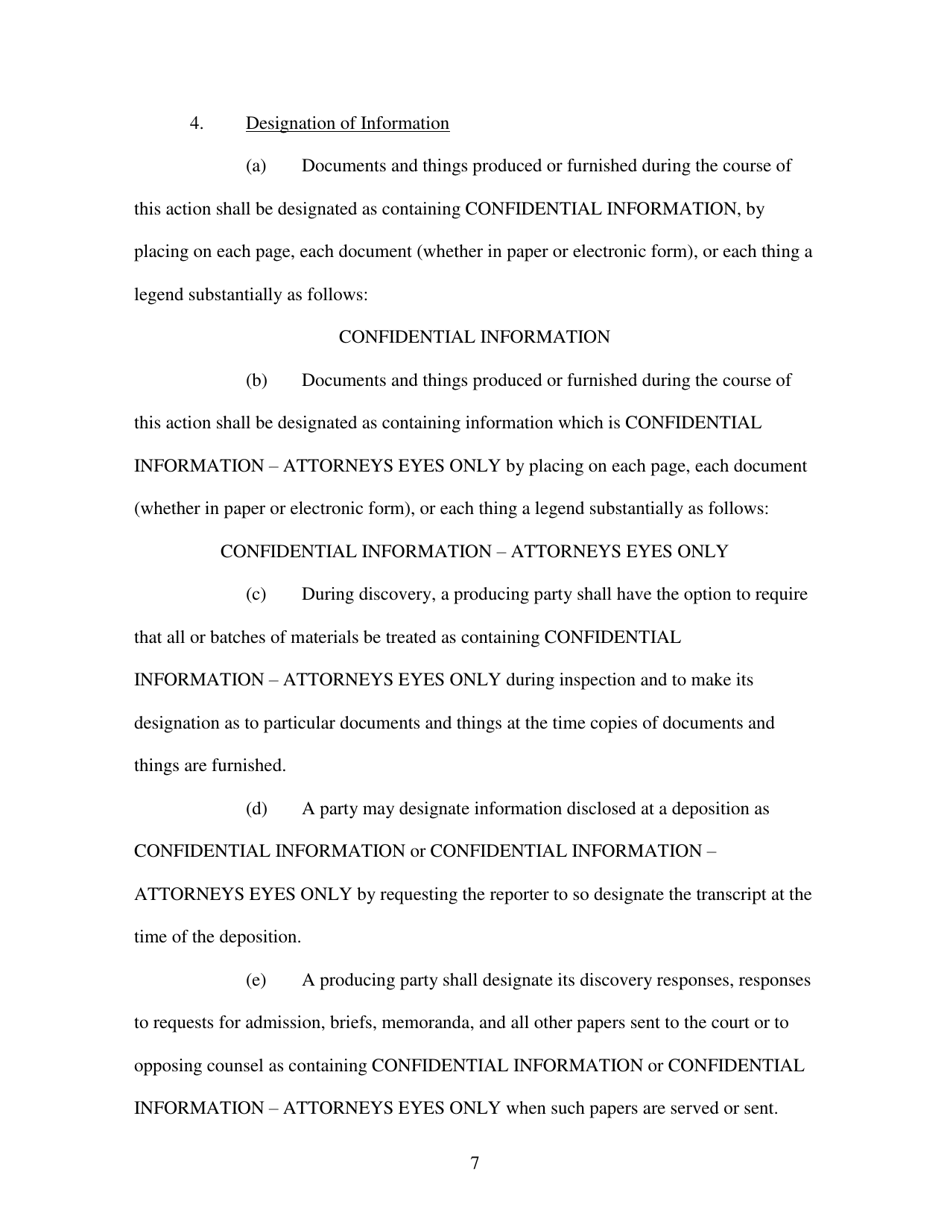 Standard Protective Order - Utah, Page 7