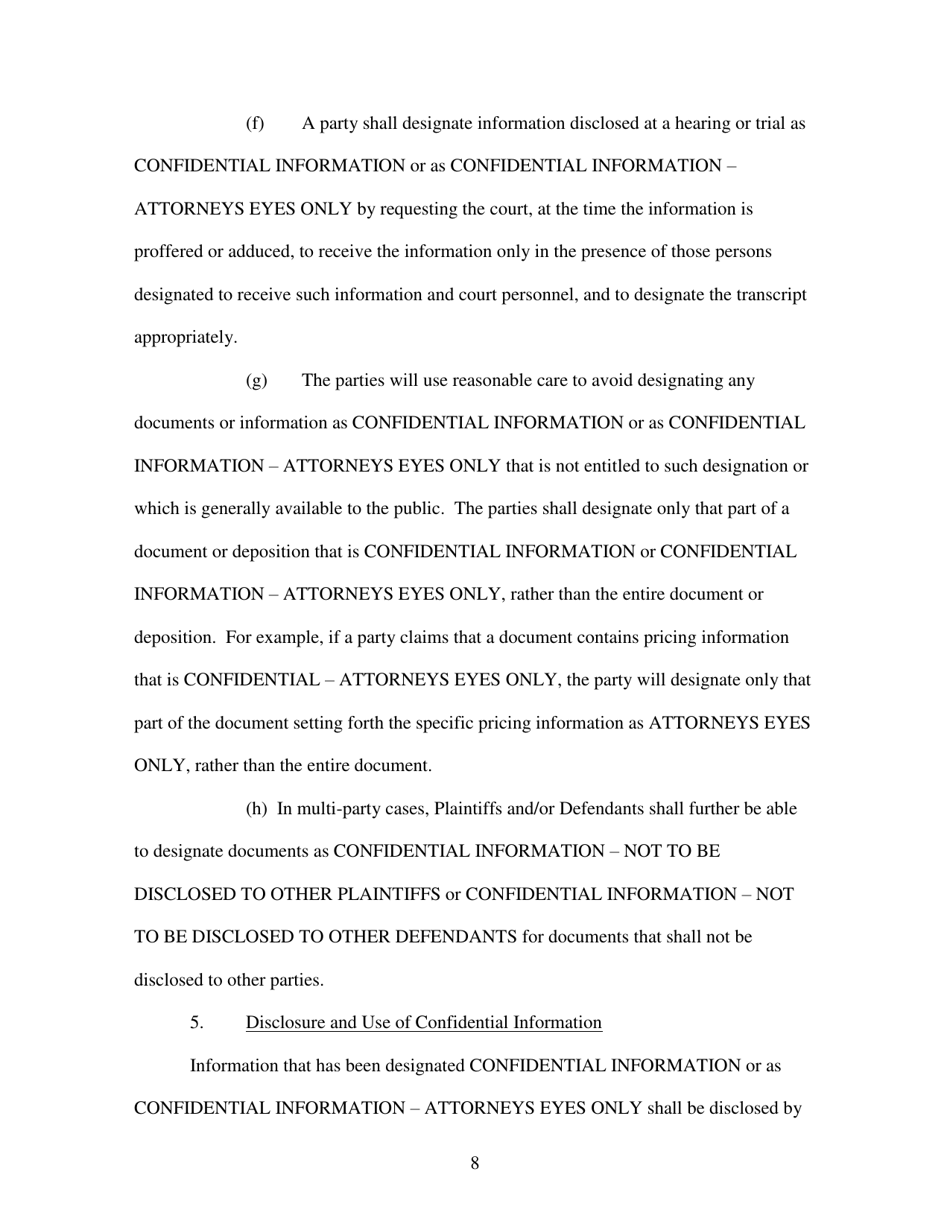 Standard Protective Order - Utah, Page 8