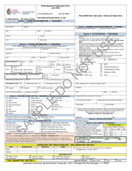 Form F40-B &quot;Microbiology Specimen Submission Form - Sample&quot; - Texas
