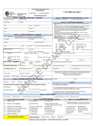 Form G-2A &quot;Serology Specimen Submission Form - Sample&quot; - Texas
