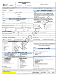 Form G-2B &quot;Bacteriology and Parasitology Specimen Submission Form - Sample&quot; - Texas