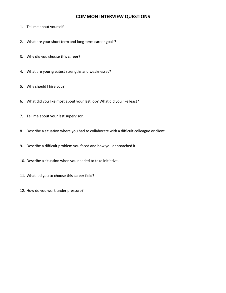 Soft Skills: Mock Interview Lesson Plan - South Dakota, Page 5