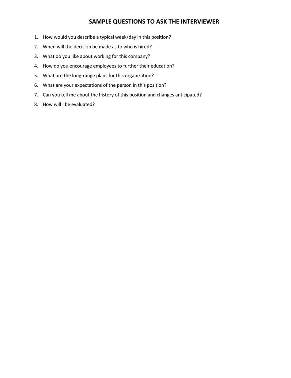 Soft Skills: Mock Interview Lesson Plan - South Dakota, Page 6