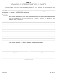 Form MH788 Petition to Transfer for Persons in Involuntary Treatment - Pennsylvania, Page 3