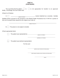 Form MH788 Petition to Transfer for Persons in Involuntary Treatment - Pennsylvania, Page 6