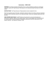 DHEC Form 2324 Project Inspection Designation Form - South Carolina, Page 2