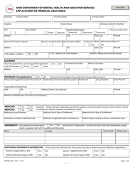 Form DMHAS-7097 &quot;Application for Financial Assistance&quot; - Ohio