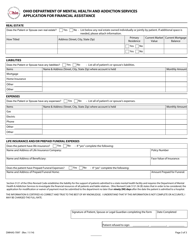 Form DMHAS-7097 &quot;Application for Financial Assistance&quot; - Ohio, Page 3
