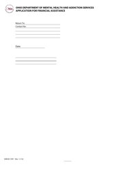 Form DMHAS-7097 &quot;Application for Financial Assistance&quot; - Ohio, Page 4