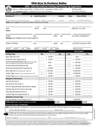 Form 20-12622 &quot;Recreational Hunting and Fishing Tag Application&quot; - South Carolina, 2021