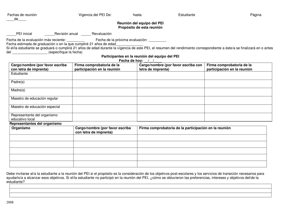 Transicion Secundaria - Programa Educativo Individualizado - Rhode Island (Spanish), Page 3