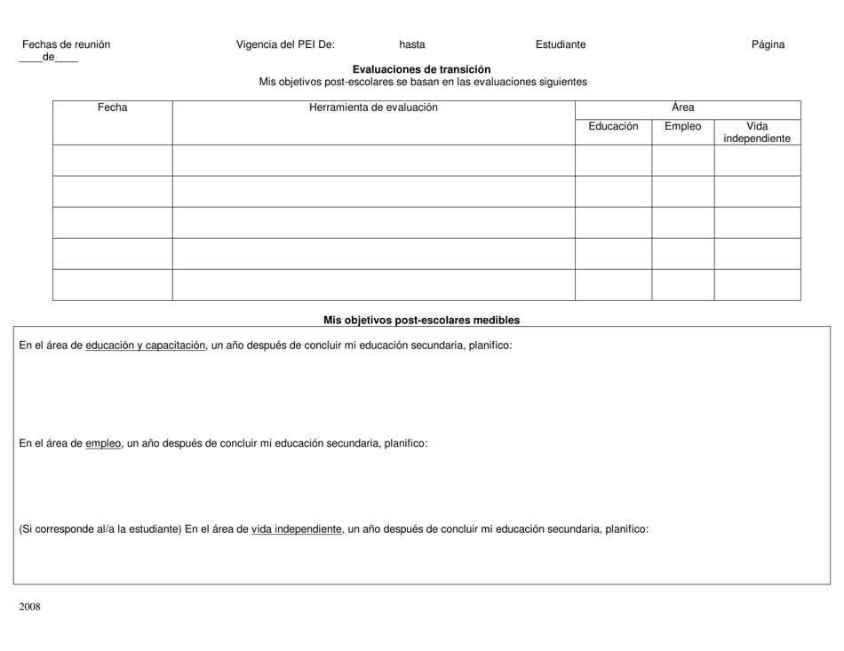 Transicion Secundaria - Programa Educativo Individualizado - Rhode Island (Spanish), Page 4