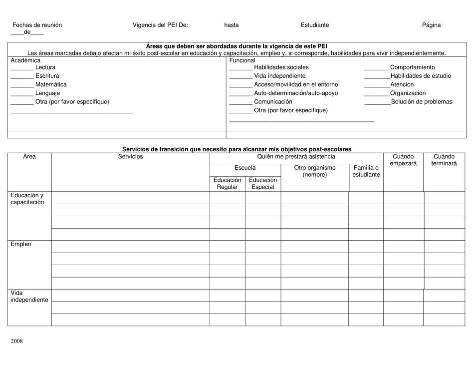 Transicion Secundaria - Programa Educativo Individualizado - Rhode Island (Spanish), Page 6