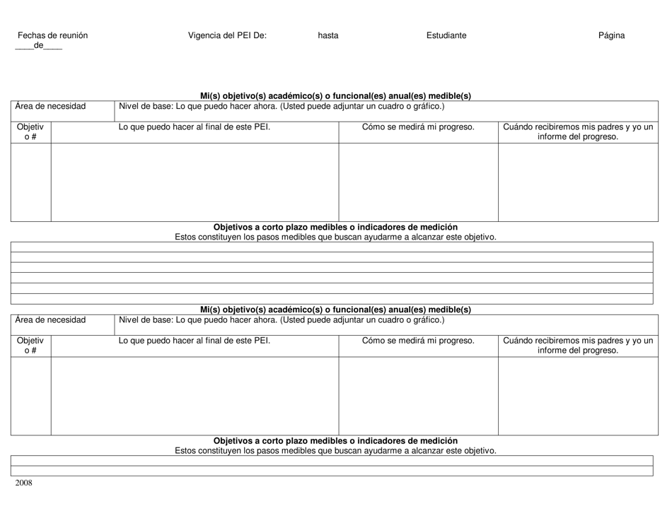 Transicion Secundaria - Programa Educativo Individualizado - Rhode Island (Spanish), Page 8