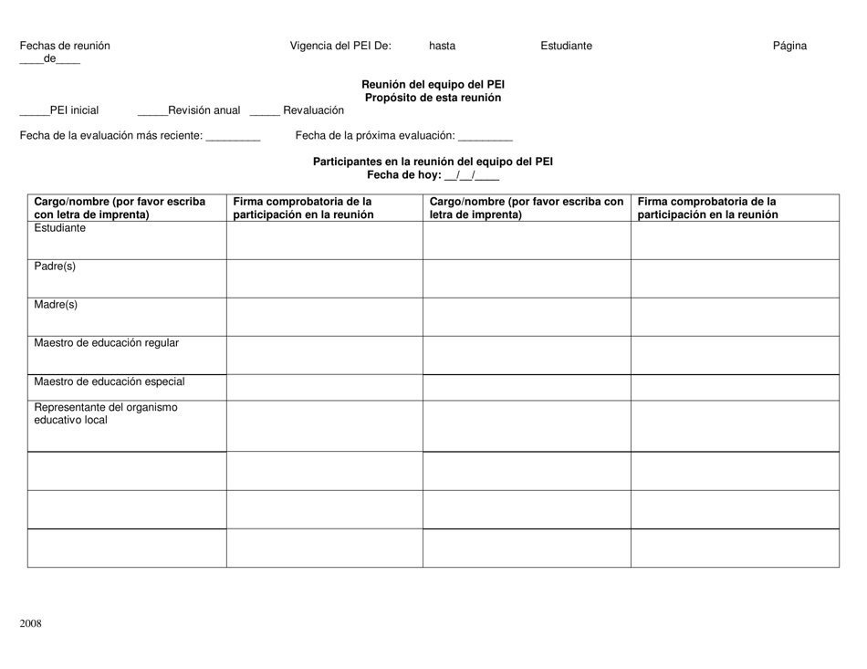Programa Educativo Individualizado Para Estudiantes De 3 a 13 Anos De Edad - Rhode Island (Spanish), Page 2