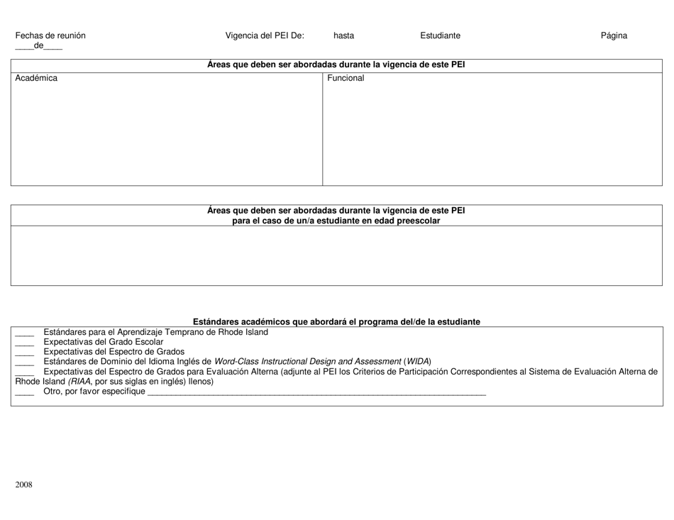 Programa Educativo Individualizado Para Estudiantes De 3 a 13 Anos De Edad - Rhode Island (Spanish), Page 6