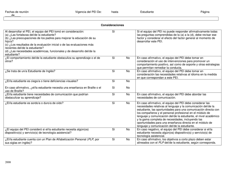Programa Educativo Individualizado Para Estudiantes De 3 a 13 Anos De Edad - Rhode Island (Spanish), Page 8