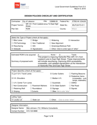 Sample Form 5-3 Design Policies Checklist and Certification - Tennessee