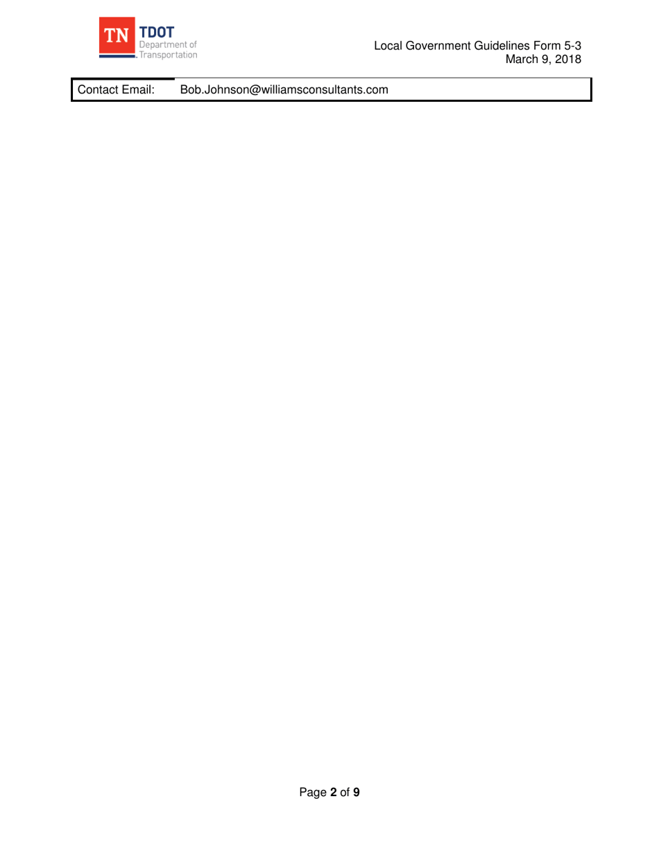 Sample Form 5-3 Design Policies Checklist and Certification - Tennessee, Page 2