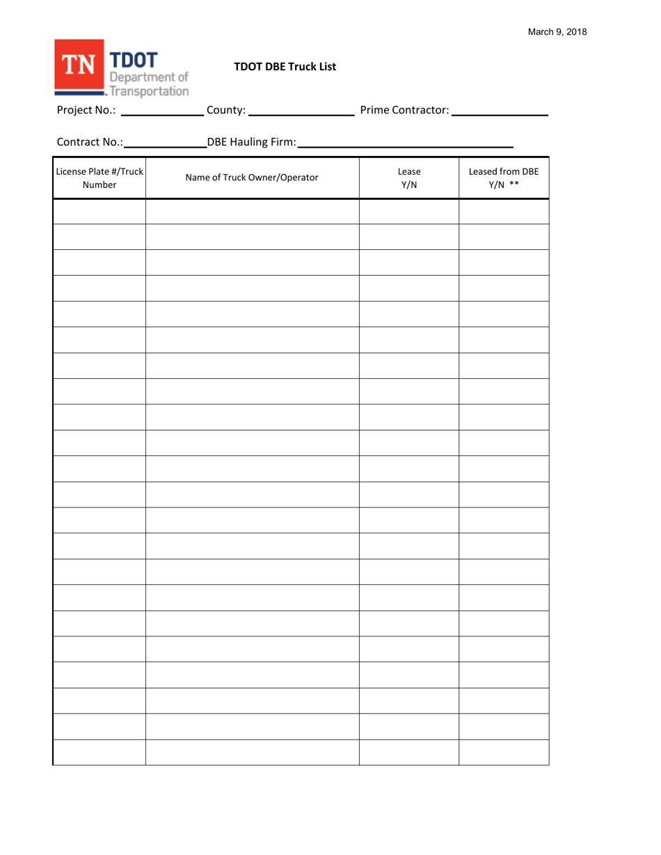 Form 8-8B Dbe Material Supplier / Trucker Contract Certification - Tennessee, Page 3