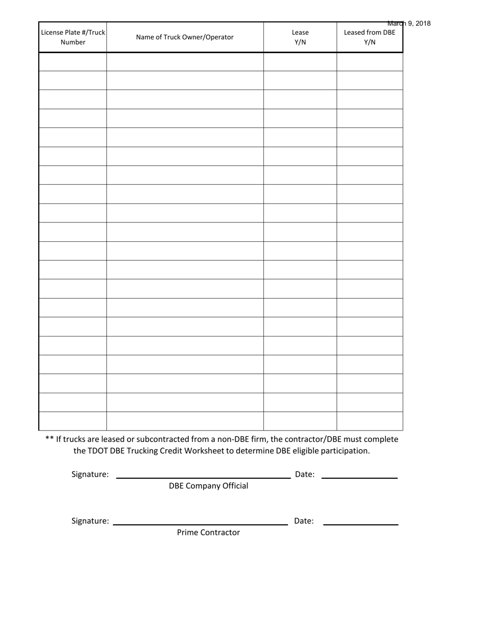 Form 8-8B Dbe Material Supplier / Trucker Contract Certification - Tennessee, Page 4
