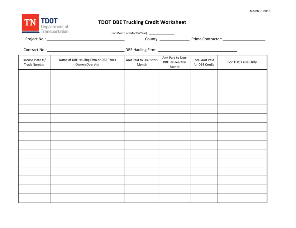 Form 8-8B Dbe Material Supplier / Trucker Contract Certification - Tennessee, Page 5