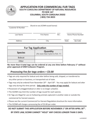 Application for Commercial Fur License - South Carolina, Page 2