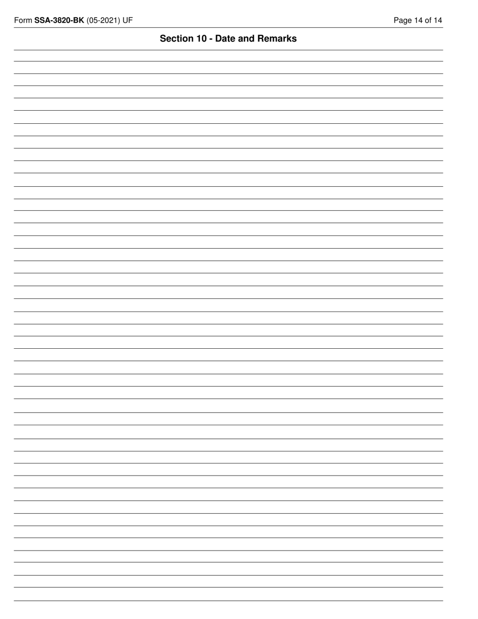 Form SSA-3820-BK Disability Report - Child, Page 14