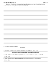 Form SSA-3820-BK Disability Report - Child, Page 5