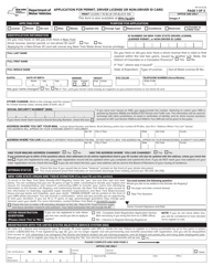 Form MV-44 &quot;Application for Permit, Driver License or Non-driver Id Card&quot; - New York