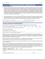 Formulario CCA-1234A-S Proveedor Suplente De Cuidado De Ninos En El Hogar Acuerdo De Suplente, Disciplina Y Transporte - Arizona (Spanish), Page 2