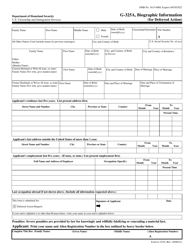 USCIS Form G-325A &quot;Biographic Information (For Deferred Action)&quot;