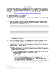 Form CIV-481 &quot;Answer &amp; Counterclaim to Complaint to Collect a Debt&quot; - Alaska, Page 4