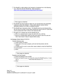 Form CIV-481 &quot;Answer &amp; Counterclaim to Complaint to Collect a Debt&quot; - Alaska, Page 5