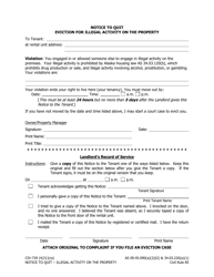 Document preview: Form CIV-729 Notice to Quit Eviction for Illegal Activity on the Property - Alaska