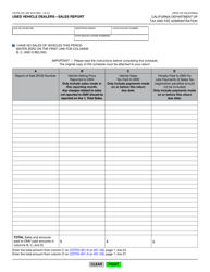 Form CDTFA-531-MV Used Vehicle Dealers - Sales Report - California