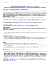 Document preview: Instrucciones para Formulario CDTFA-401-GS-S Declaracion Del Impuesto Sobre Las Ventas Y El Uso Estatal, Local Y De Distrito - California (Spanish)