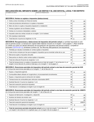 Formulario CDTFA-401-GS-S Declaracion Del Impuesto Sobre Las Ventas Y El Uso Estatal, Local Y De Distrito - California (Spanish), Page 3