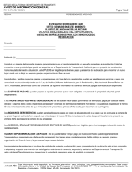 Document preview: Formulario RW10-07S Aviso De Informacion General - California (Spanish)