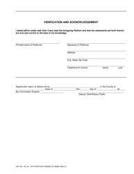 Form JDF433 Petition for Change of Name (Adult) - Colorado, Page 2