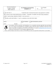 Form 1F-P-3026 Statement of Mailing; Exhibits 1-3 - Hawaii, Page 2