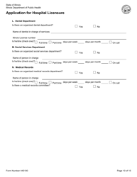 Form 445100 Application for Hospital Licensure - Illinois, Page 10